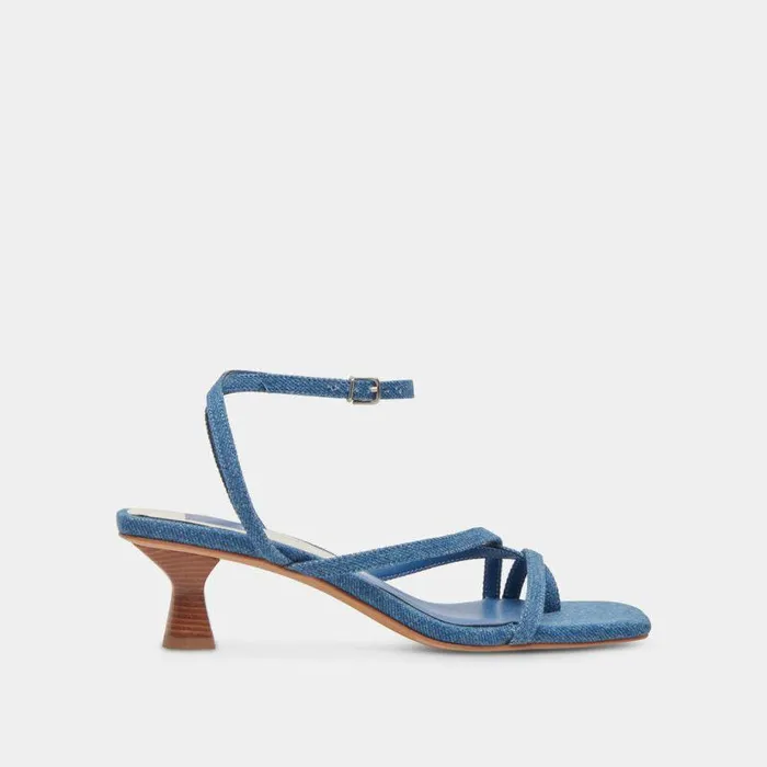 Heels Shop Dolce Vita Baylor Heels Blue Denim Women039s Designer Blue Denim Heels Blue Denim