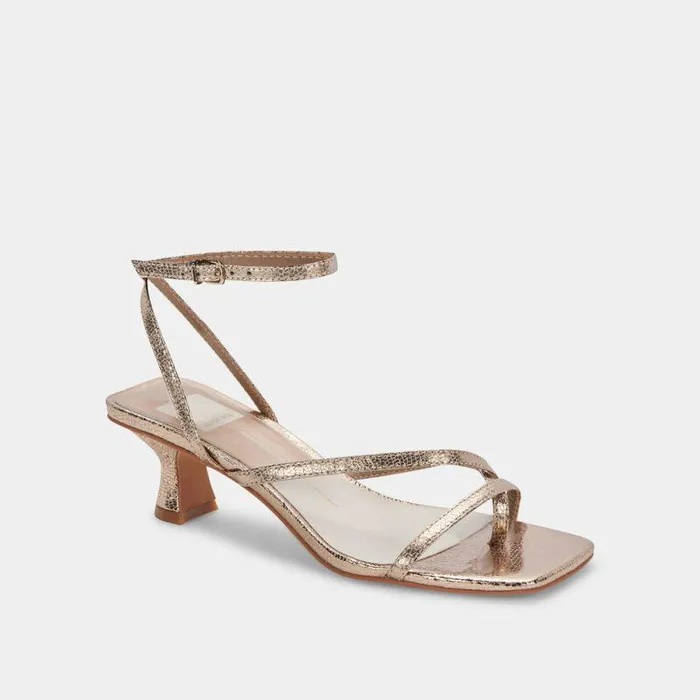 Heels Shop Dolce Vita Baylor Heels Dark Gold Cracked Stella Dark Gold Heeled Sandals Dark Gold Crackled Stella