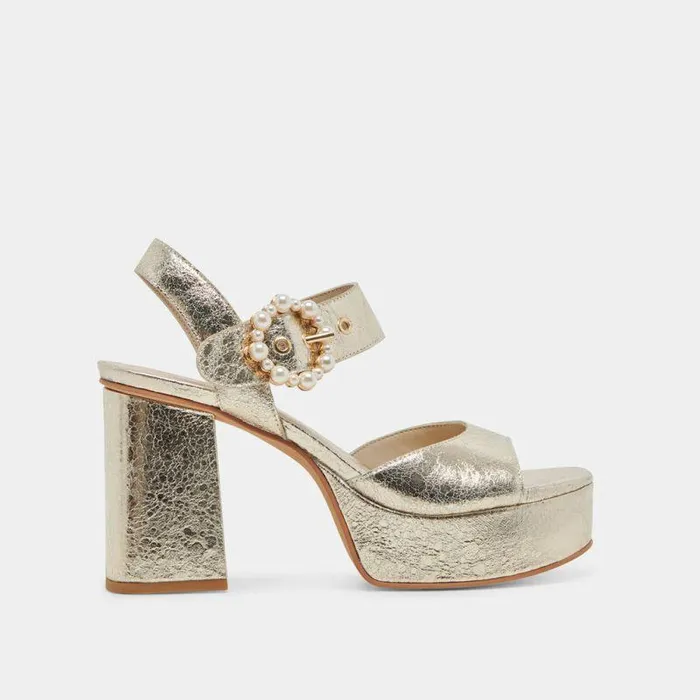 Heels Shop Dolce Vita Bobby Pearl Heels Vintage Gold Pearls Vintage Gold Pearls