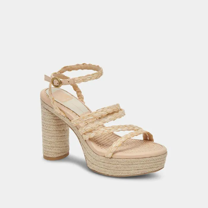Heels Shop Dolce Vita Catina Heels Lt Natural Raffia Lt Natural Raffia