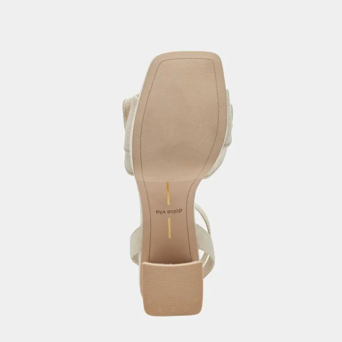 Heels Shop Dolce Vita Cheer Heels Ivory Raffia Ivory Raffia
