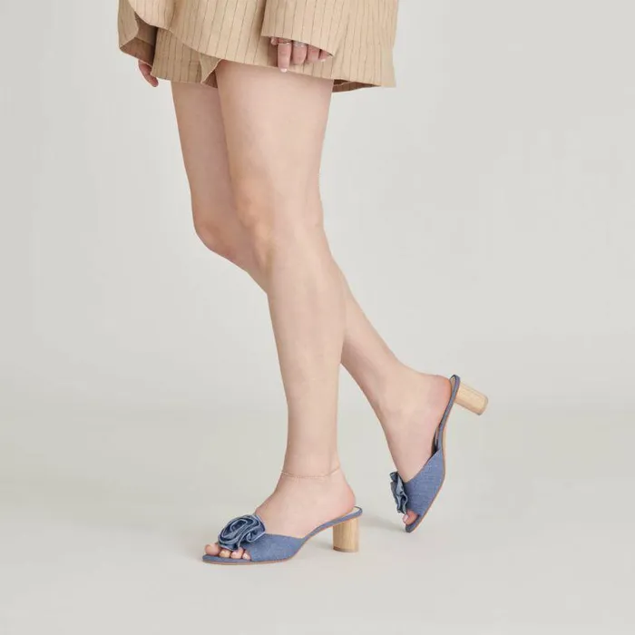 Heels Shop Dolce Vita Darly Heels Blue Denim Blue Denim