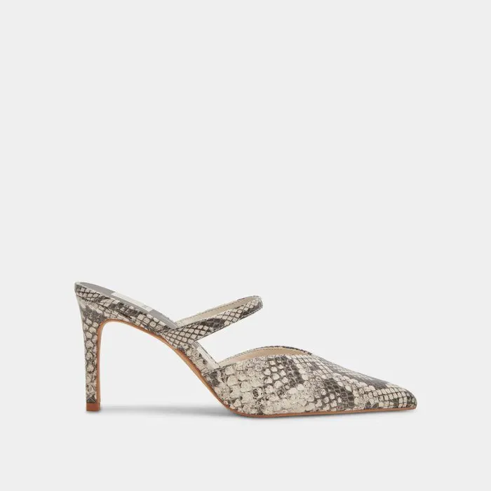 Heels Shop Dolce Vita Kanika Heels Black White Embossed Snake Snake Black White Heels Black White Embossed Snake