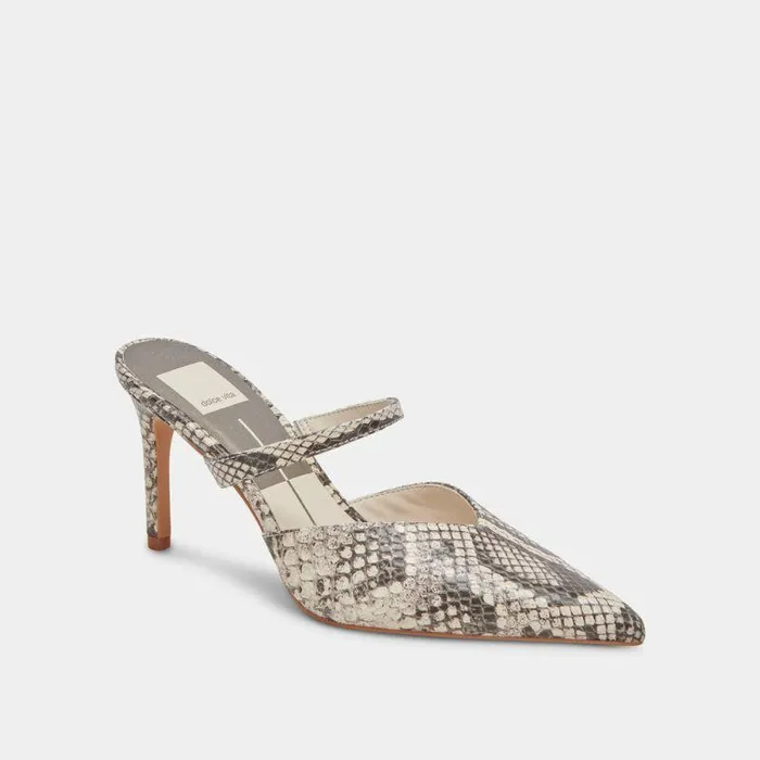 Heels Shop Dolce Vita Kanika Heels Black White Embossed Snake Snake Black White Heels Black White Embossed Snake