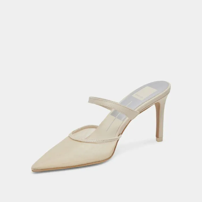 Heels Shop Dolce Vita Katik Heels Ivory Mesh Ivory Mesh
