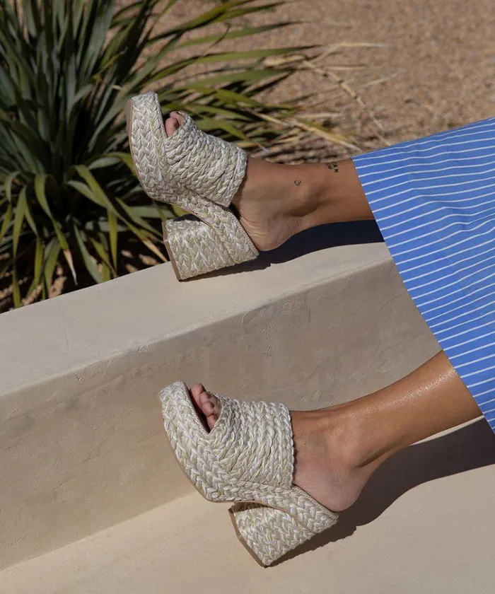 Heels Shop Dolce Vita Lady Heels Ivory Multi Woven Ivory Multi Woven
