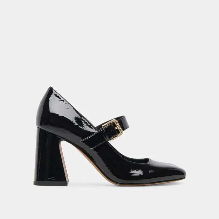 Heels Shop Dolce Vita Lakota Heels Midnight Crinkle Patent Midnight Crinkle Patent