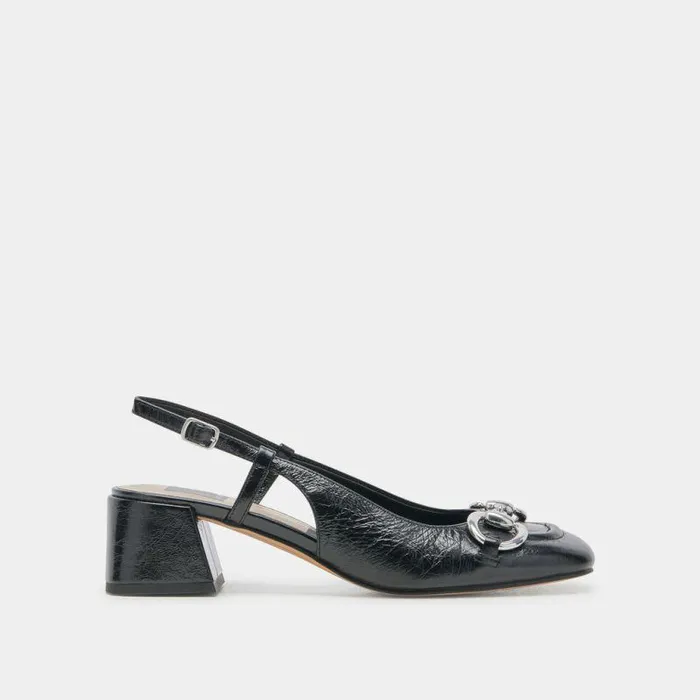 Heels Shop Dolce Vita Melli Heels Midnight Crinkle Patent Midnight Crinkle Patent