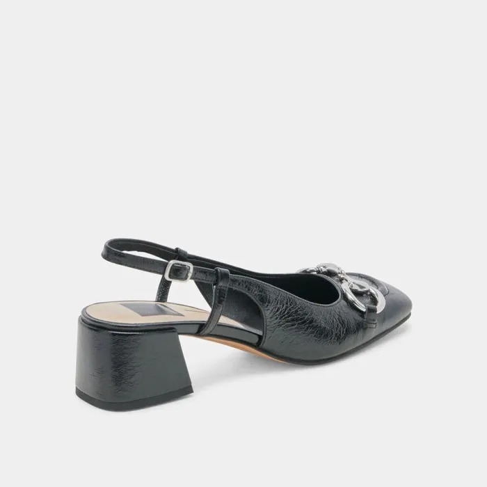Heels Shop Dolce Vita Melli Heels Midnight Crinkle Patent Midnight Crinkle Patent