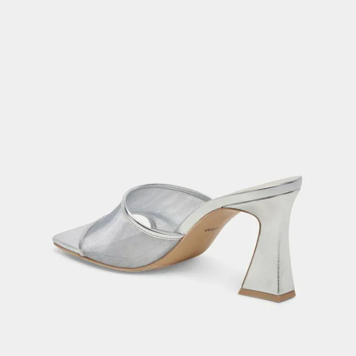 Heels Shop Dolce Vita Narda Heels Silver Mesh Silver Mesh