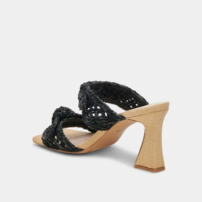 Heels Shop Dolce Vita Niyah Heels Onyx Raffia Onyx Raffia