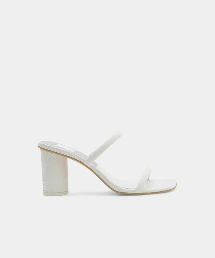 Heels Shop Dolce Vita Noles Heels White Leather Women039s Chunky Round Heels White Leather