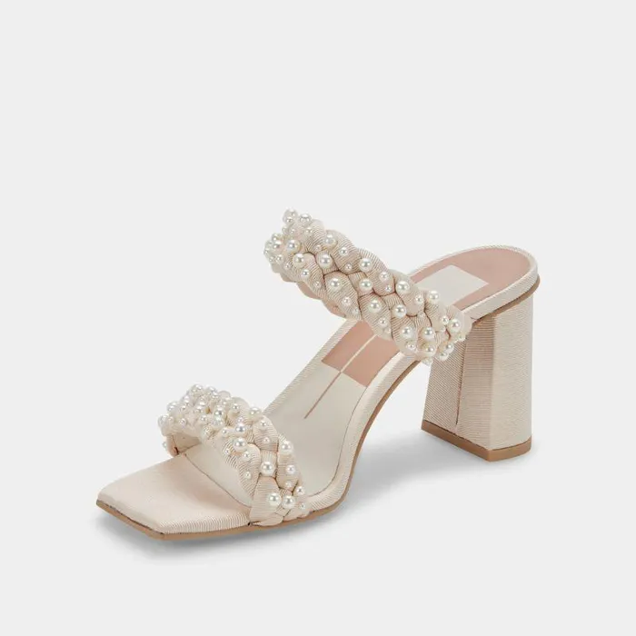 Heels Shop Dolce Vita Paily Pearl Heels Vanilla Pearls Vanilla Pearls