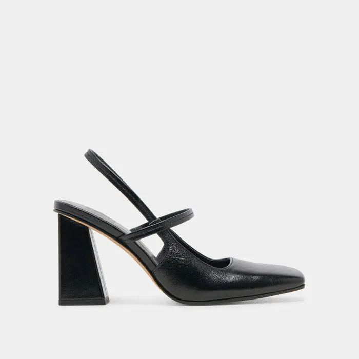 Heels Shop Dolce Vita Soyer Heels Midnight Crinkle Patent Midnight Crinkle Patent