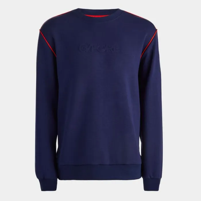 Hoodies and Tees Men GFORE DOUBLE KNIT OVERSIZED OPS SWEATSHIRT Patriot Navy