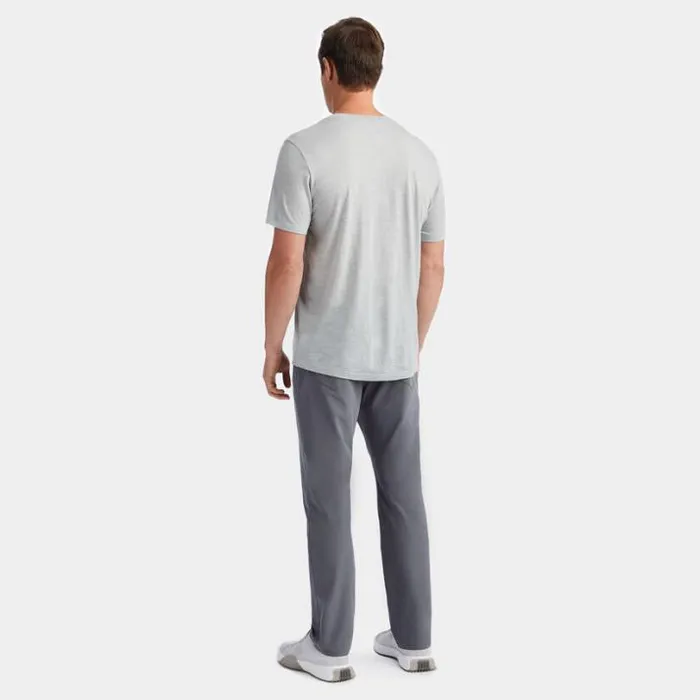 Hoodies and Tees Men GFORE LIGHTWEIGHT TECHNICAL PERFORMANCE FINE WOOL TEE Light Heather Grey