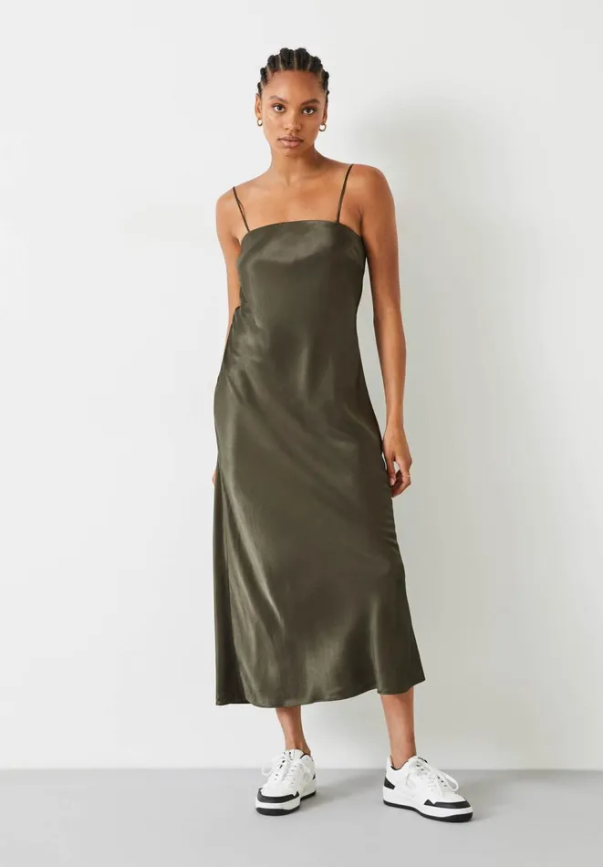 Hush Dresses Women Alessandra Slip Midi Dress Forest Green