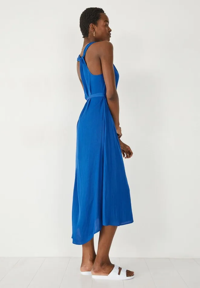 Hush Dresses Women Catharina Twist Back Midi Dress Bright Blue Hush Dresses Women Catharina Twist Back Midi Dress Bright Blue