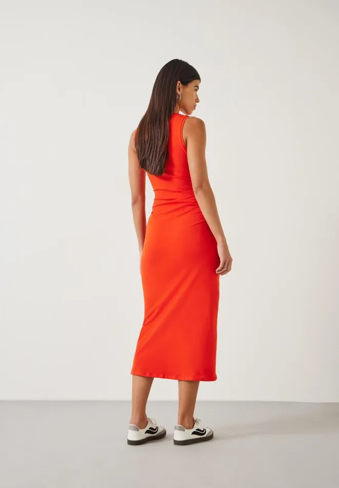 Hush Dresses Women Sleeveless Judy Jersey Midi Dress Orange