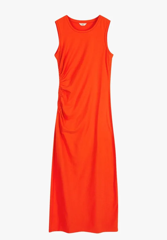 Hush Dresses Women Sleeveless Judy Jersey Midi Dress Orange