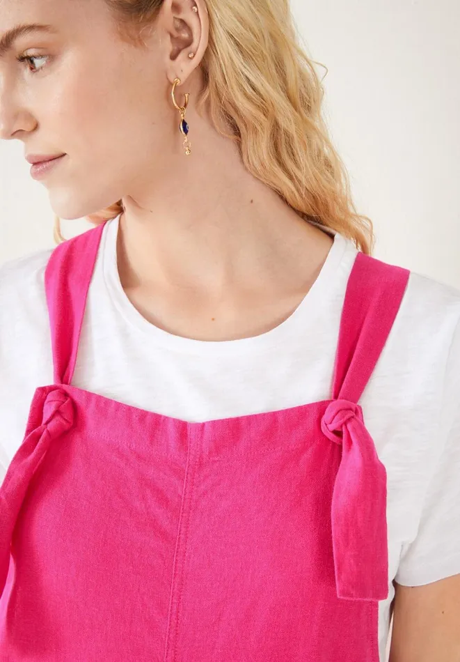 Hush Jumpsuits Women Linen Summer Dungarees Pink Peacock Hush Jumpsuits Women Linen Summer Dungarees Pink Peacock