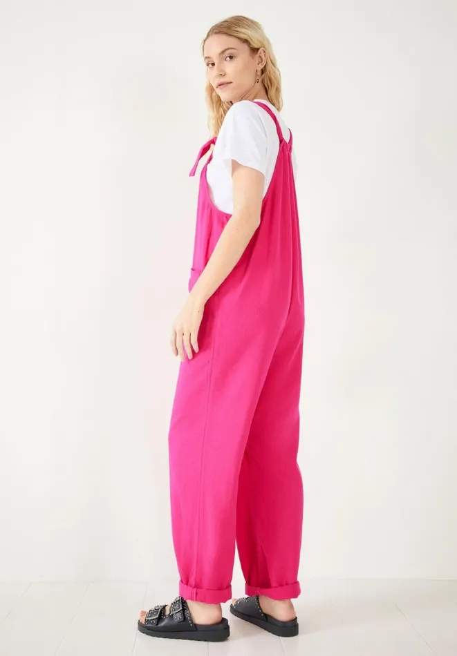 Hush Jumpsuits Women Linen Summer Dungarees Pink Peacock Hush Jumpsuits Women Linen Summer Dungarees Pink Peacock