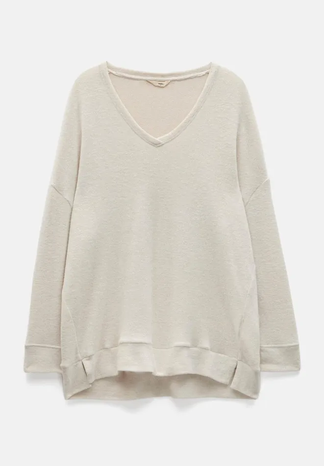 Hush Pyjamas and Nightwear Women Elle Supersoft VNeck Top Viper Grey Hush Pyjamas and Nightwear Women Elle Supersoft VNeck Top Viper Grey