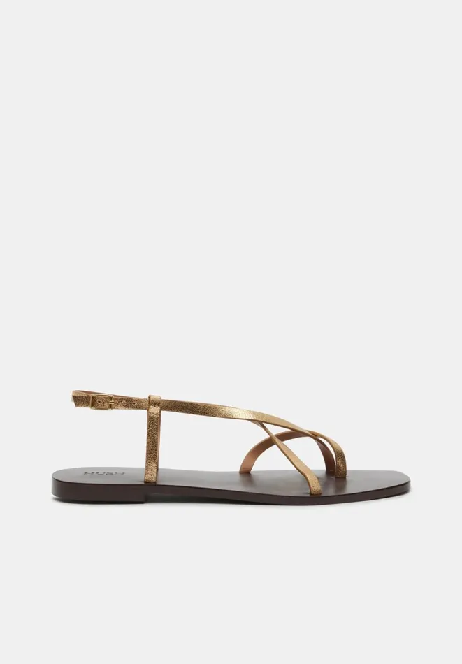 Hush Sandals Women Suzie Strappy Sandal Gold Metallic Hush Sandals Women Suzie Strappy Sandal Gold Metallic