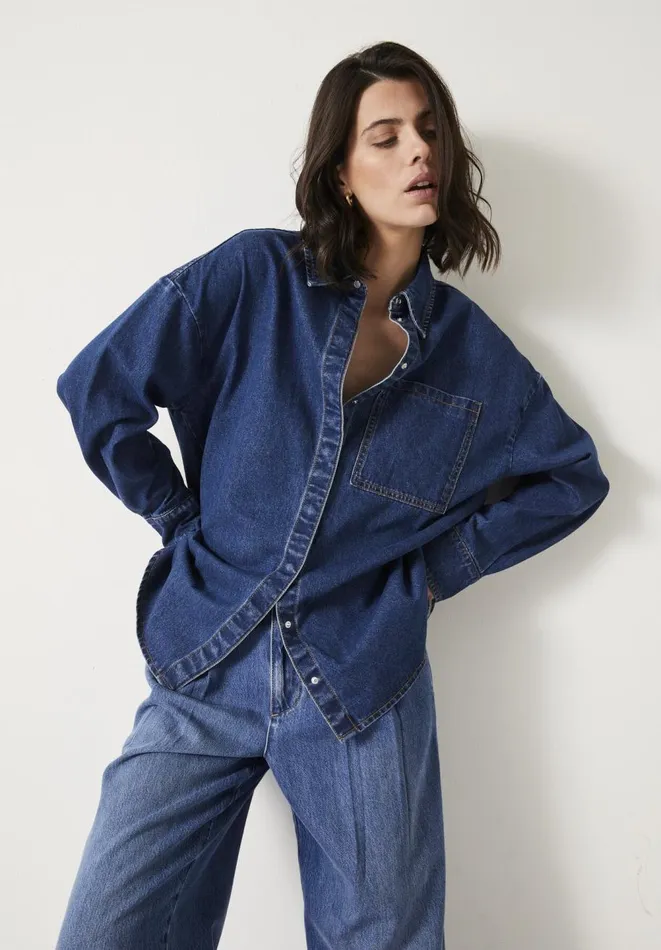 Hush Shirts and Blouses Women Deanna Relaxed Denim Shirt Authentic Blue Wash Hush Shirts and Blouses Women Deanna Relaxed Denim Shirt Authentic Blue Wash