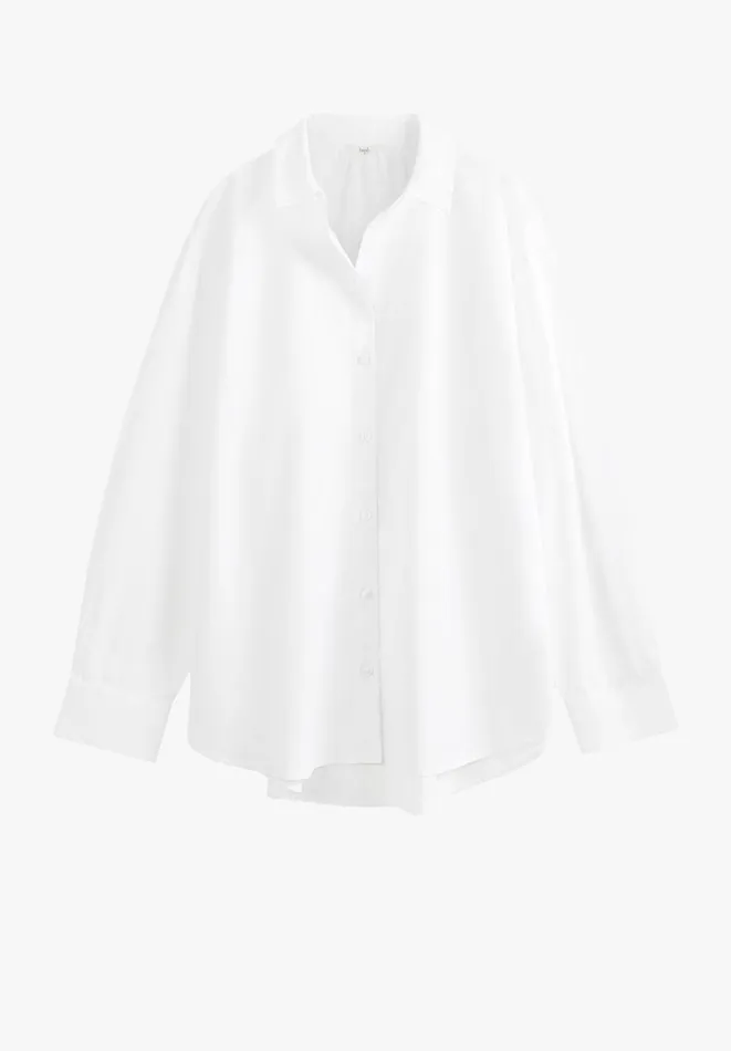 Hush Shirts and Blouses Women Pia Oversized Cotton Shirt White Hush Shirts and Blouses Women Pia Oversized Cotton Shirt White