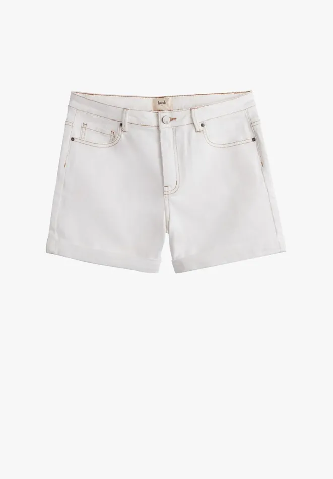 Hush Shorts Women Stretch Denim Shorts White Hush Shorts Women Stretch Denim Shorts White