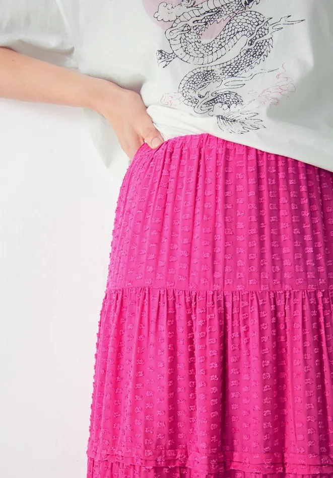 Hush Skirts Women Branwen Pintucked Maxi Skirt Fuchsia Hush Skirts Women Branwen Pintucked Maxi Skirt Fuchsia