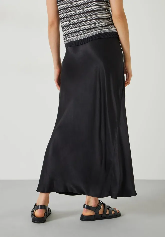 Hush Skirts Women Remi Satin Maxi Skirt Black Hush Skirts Women Remi Satin Maxi Skirt Black