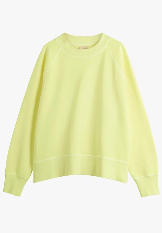 Hush Sweatshirts and Hoodies Women Ada Side Zip Sweatshirt Washed Neon Yellow Hush Sweatshirts and Hoodies Women Ada Side Zip Sweatshirt Washed Neon Yellow