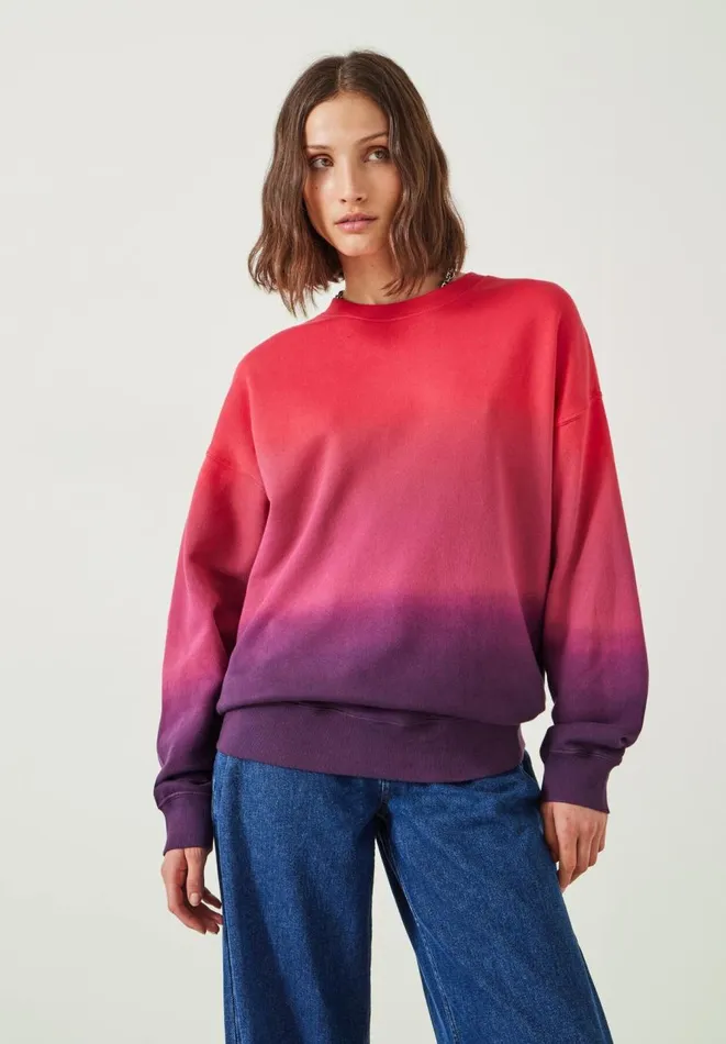 Hush Sweatshirts and Hoodies Women Ombre Quaden Oversized Sweatshirt Pink Mix Hush Sweatshirts and Hoodies Women Ombre Quaden Oversized Sweatshirt Pink Mix