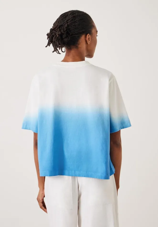 Hush Tops and Tshirts Women Alicia Ombre Boxy TShirt White Hush Tops and Tshirts Women Alicia Ombre Boxy TShirt White