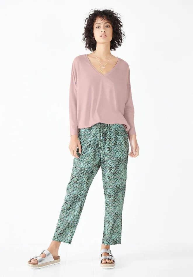 Hush Tops and Tshirts Women Chesten Linen Jersey Top Blush Hush Tops and Tshirts Women Chesten Linen Jersey Top Blush