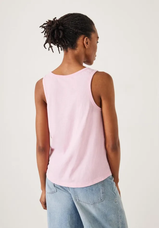 Hush Tops and Tshirts Women Cotton Slub Tank Top Baby Pink Hush Tops and Tshirts Women Cotton Slub Tank Top Baby Pink