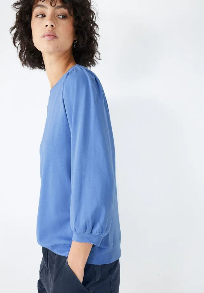 Hush Tops and Tshirts Women Mimi Puff Sleeve TShirt Periwinkle Blue Hush Tops and Tshirts Women Mimi Puff Sleeve TShirt Periwinkle Blue