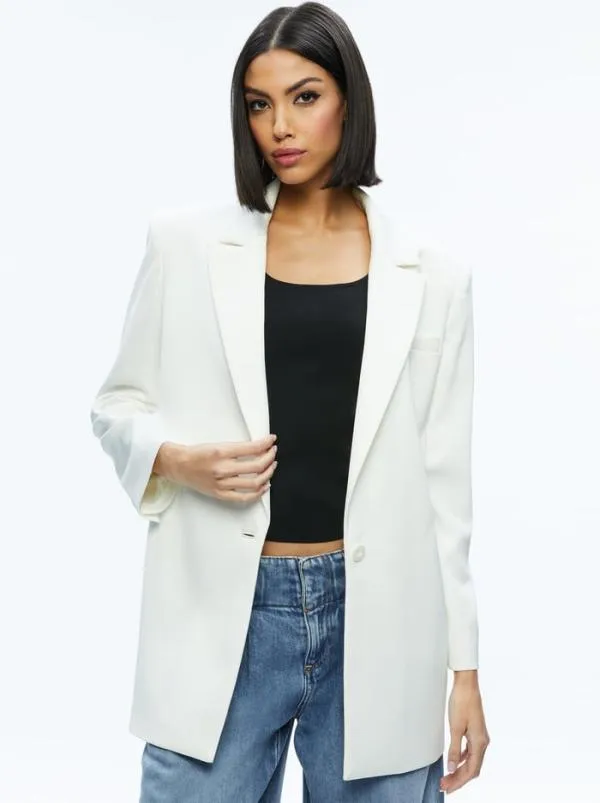 Jackets Coats Women Alice Olivia COLLEY OVERSIZED BLAZER Off White