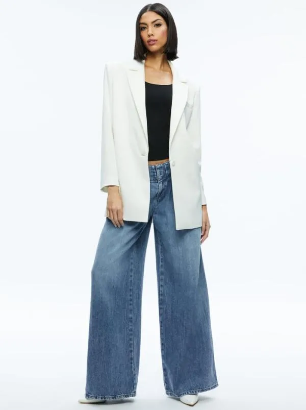 Jackets Coats Women Alice Olivia COLLEY OVERSIZED BLAZER Off White