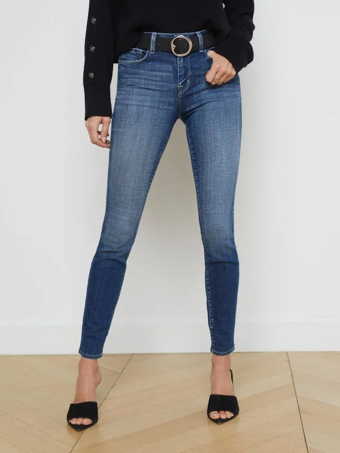 L039Agence Aged Denim Women Marguerite Jean Castaic