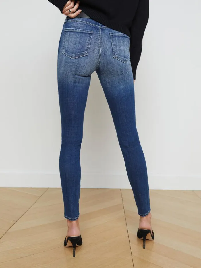 L039Agence Aged Denim Women Marguerite Jean Castaic