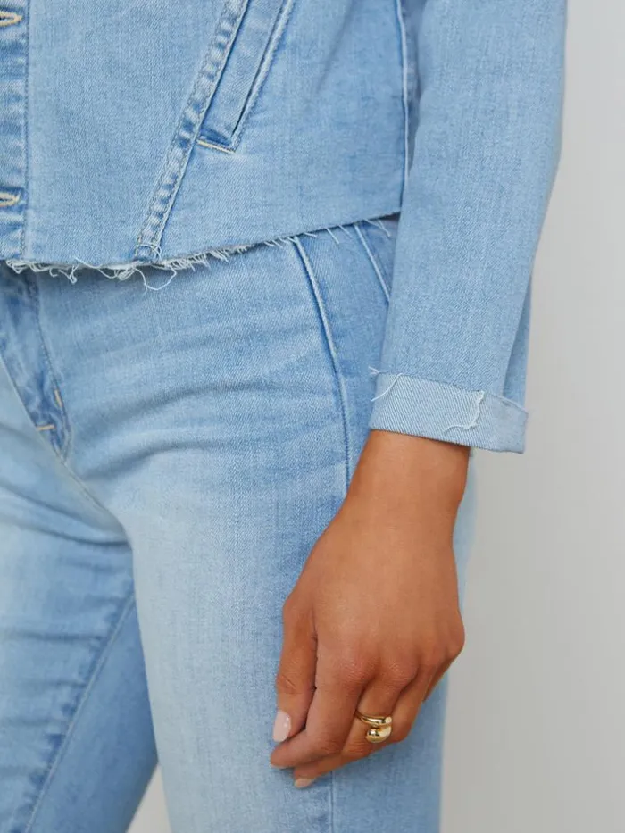 L039Agence Blazers and Jackets Women Janelle Denim Jacket Omaha