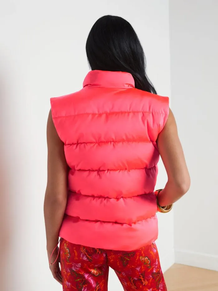 L039Agence Blazers and Jackets Women Rae Puffer Vest Neon Coral