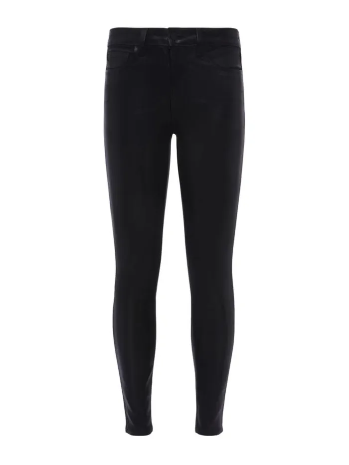 L039Agence Coated Denim Women Marguerite Coated Jean Black Coated