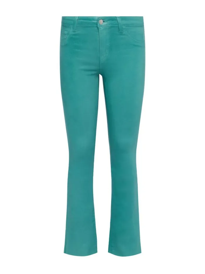 L039Agence Coated Denim Women Ruth Coated StraightLeg Jean Green Jasper Coated