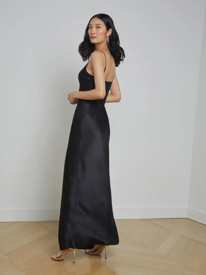 L039Agence Dresses and Jumpsuits Women Serita Silk Slip Dress Black