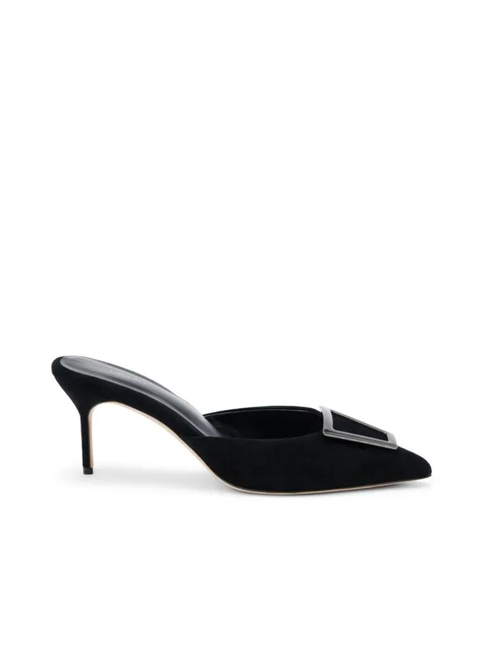 L039Agence Heels and Pumps Women Charlene Mule Black Suede