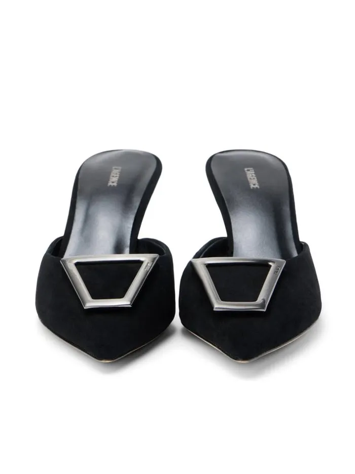 L039Agence Heels and Pumps Women Charlene Mule Black Suede